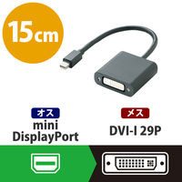 変換アダプタ miniDisplayPort[オス] - DVI-I 24+5ピン[メス]  AD-MDPDVI