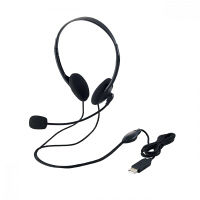 エレコム　USBヘッドセットマイクロフォン/マイク搭載/両耳オーバーヘッド/1.8m　HS-HP27UBK
