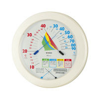 エンペックス気象計 環境管理 温湿度計『熱中症注意』（直径23cm/壁掛けタイプ） TM-2482W 1セット（3個入） 23-2262-00（直送品）