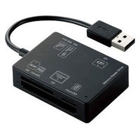 エレコム メモリリーダライタ/USBハブ付/SD+MS+CF+XD/ブラック MR