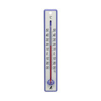 温度計　プラスチック製　25cm　ブルー　48356　1セット（20個）　シンワ測定　（直送品）