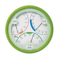 温湿度・不快指数計　R-2　丸型　15cm　グリーン　70500　1セット（5個）　シンワ測定　（直送品）