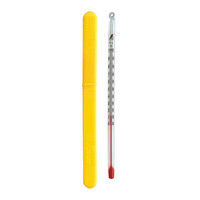 棒状温度計　H-4　アルコール　0～100℃　15cm　72514　1セット（20個）　シンワ測定　（直送品）