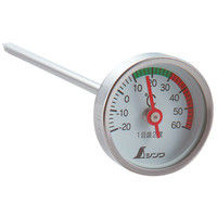 温度計　V-2　丸T字型　-20～60℃　φ3.5×13cm　育苗　72610　1セット（10個）　シンワ測定　（直送品）