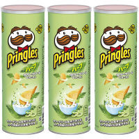 森永製菓　110g　プリングルズ＜ハーブサワークリーム＆オニオン＞　22654　1セット（3本入）
