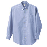 アイトス 長袖T/Cオックスボタンダウンシャツ（男女兼用） サックス 3S AZ-7822-007 1着（直送品）