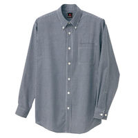 アイトス 長袖ギンガムチェックボタンダウンシャツ（男女兼用） ブラック SS AZ-7824-010 1着（直送品）