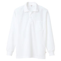 アイトス 吸汗速乾（クールコンフォート）長袖ポロシャツ（男女兼用） ホワイト AZ-10578-001