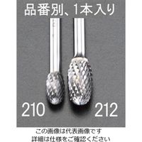 エスコ 12x22mm/ 6mm軸 超硬カッター(鉄・鋳物用) EA819JG-212 1セット(2本)（直送品）