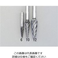 エスコ 12x30mm / 6mm軸 [Coated]超硬バー(アルミ用) EA819VX-12 1本（直送品）