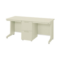 プラス LAデスク 2人用デスク エルグレー 幅1600×奥行700×高さ700mm LA-167B-2M LGY/LGY 1台（直送品）