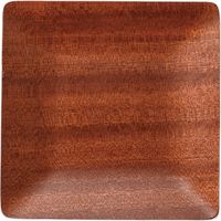 器望 トレー ウッドスタイルマホガニー角型14cmトレー [4個入] kbu-0450650012（直送品）