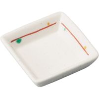 器望 珍味 点つなぎ角珍味皿 [6個入] kbu-0502334018（直送品）