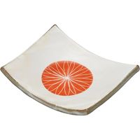 器望 角皿 ひのめ花紋足付長角小皿 [2個入] kbu-0510331001（直送品）