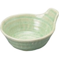 器望 呑水 ビードロ灰釉ろくべ型手付呑水（小） [4個入] kbu-0522310012（直送品）