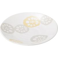 器望 大皿 れんこん黄軽量８.０皿 [4個入] kbu-0524293002（直送品）