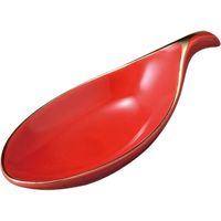 器望 珍味 渕金赤釉木の葉珍味 [6個入] kbu-0547125003（直送品）