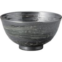 器望 飯碗 黒渦丸碗（大） [8個入] kbu-0547460045（直送品）
