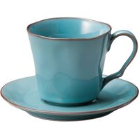 器望 カップ＆ソーサー ラフェルムアンティークブルーコーヒー碗皿 [2個入] kbu-0547738023（直送品）