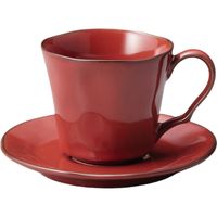 器望 カップ＆ソーサー ラフェルムヴィンテージレッドコーヒー碗皿 [2個入] kbu-0547738026（直送品）