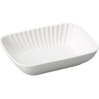 器望 盛鉢 白しのぎ長角深鉢 [4個入] kbu-0549035016（直送品）