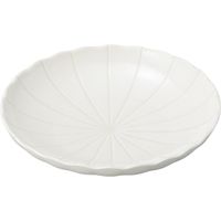 器望 中皿 十草 (粉引)菊型7.5皿 [4個入] kbu-0554292005（直送品）