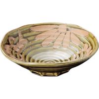 器望 盛鉢 織部大輪菊８.０盛鉢 [1個入] kbu-0556019011（直送品）