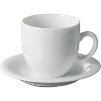 器望 カップ&ソーサー 白磁FWアメリカンC/S [4個入] kbu-0568733015（直送品）