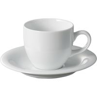 器望 カップ&ソーサー 白磁FWコーヒーC/S [4個入] kbu-0568733018（直送品）