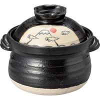 器望 炊飯鍋 黒釉４合ごはん鍋 富士 [1個入] kbu-0573590002（直送品）