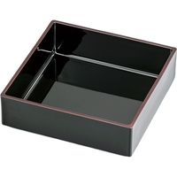 器望 丼重 溜内黒(漆風塗)7.5寸漆遊重 [1個入] kbu-0576850012（直送品）