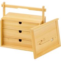 器望 松花堂 檜・嵯峨野弁当 *中箱3段 [1個入] kbu-0577820006（直送品）