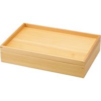 器望 松花堂 白木料理箱 二段トレイタイプ [1個入] kbu-0577820012（直送品）
