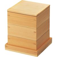 器望 松花堂 木和美・正角料理箱三段セット(蓋付) [1個入] kbu-0577820013（直送品）