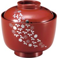 器望 汁椀 [TM]3.1寸日野小吸椀朱春秋 [2個入] kbu-0579830009（直送品）