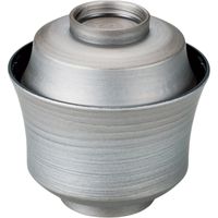 器望 汁椀 [TM]3.1寸京型吸椀銀玄 [2個入] kbu-0579830012（直送品）