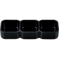 器望 珍味 [A]隅丸三点珍味箱 黒マット [5個入] kbu-0579835001（直送品）
