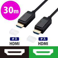 HDMIケーブル 30m 4K 60p 金メッキ 長尺 無給電タイプ ARC ブラック DH-HDLOA30BK エレコム 1個（直送品）