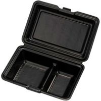 ランチボックス Kランチ-54-D ブラック 400枚(25×16) 14169 1ケース(400枚入(25枚×16袋))（直送品）