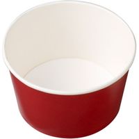 紙フードカップ KM-140-850 本体 赤 600枚(50×12) 54952 1ケース(600枚入(50枚×12袋))（直送品）