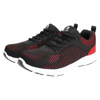 おたふく手袋 ニットワークシューズ　ブラック×レッド JW-395　27.0cm　黒×赤 1足（直送品）