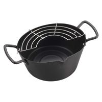 キャプテンスタッグ ミニオーバル ディープフライポット UW-2037 1個（直送品）