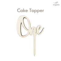 【regalo】 ケーキトッパー 【One】 ナチュラル 木製 オーナメント CT-O-NA 1セット（直送品）