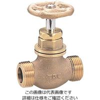 ホットセール タブチ 止水栓 甲形止水栓 鋳物丸型ハンドル SAM-50 1個（直送品 配管用部品