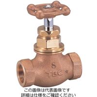 タブチ 止水栓 甲形止水栓 メネジ 鋳物丸型ハンドル SGBM-13 1個（直送品）