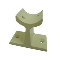 シロクマ BRー8 アルミ異形ブラケット直受35径アイボリ 1セット(4パック)（直送品）