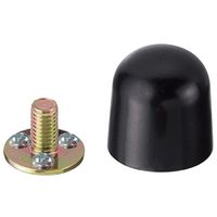 シロクマ R-2 ポート戸当リ30ミリ 黒 R2 1セット（4パック）（直送品）