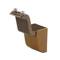 シロクマ BRー701 アルミスマートブラケットA形35径アンバー 1セット(4パック)（直送品）