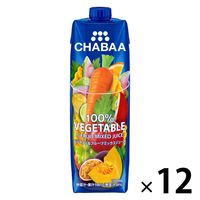 CHABAA100% ベジタブル＆フルーツミックスジュース 1L 1箱（12本入）