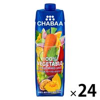 CHABAA100% ベジタブル＆フルーツミックスジュース 1L 1セット（24本）